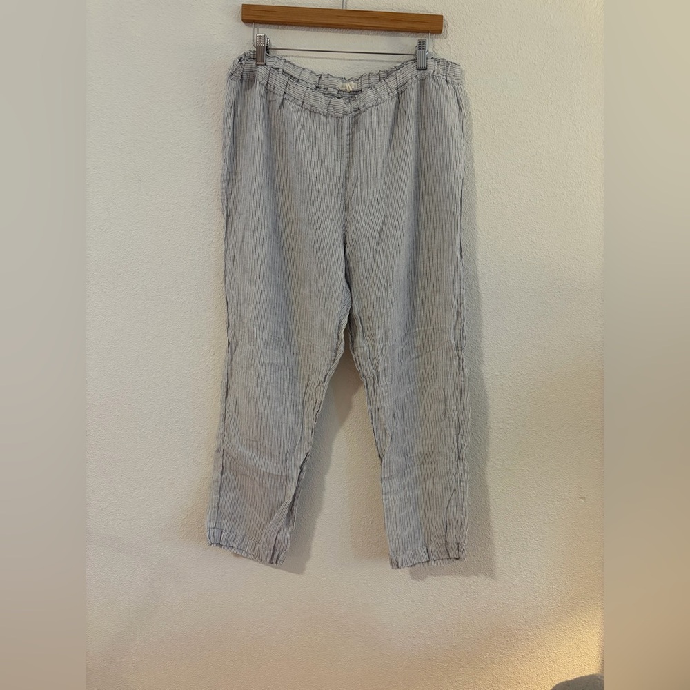 Eileen Fisher 100% linen pants size large